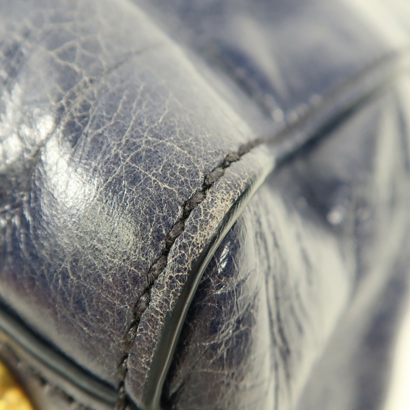 藍色 牛皮 手提包【MIU MIU 繆繆】-11