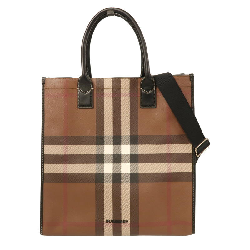 棕色 經典格紋 Slim Vertical Denny 两用包【BURBERRY 巴寶莉】-0