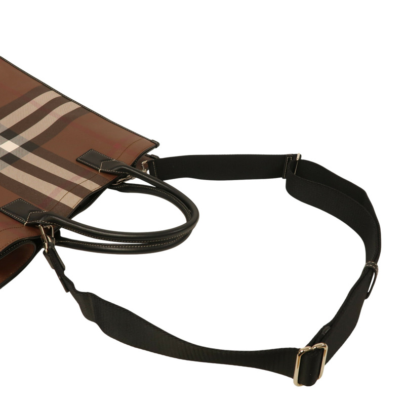 棕色 經典格紋 Slim Vertical Denny 两用包【BURBERRY 巴寶莉】-7