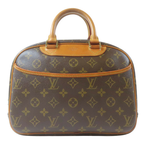 棕色 原花帆布 Trouville 手提包【LOUIS VUITTON LV 路易威登】 M42228