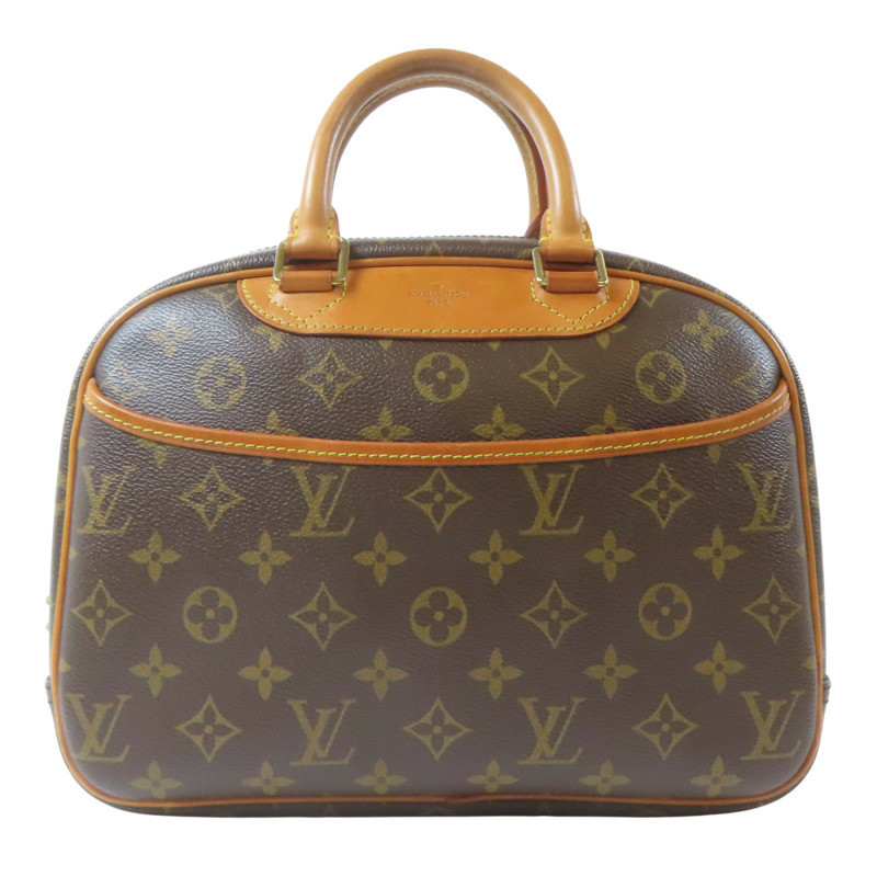 棕色 原花帆布 Trouville 手提包【LOUIS VUITTON LV 路易威登】 M42228-0