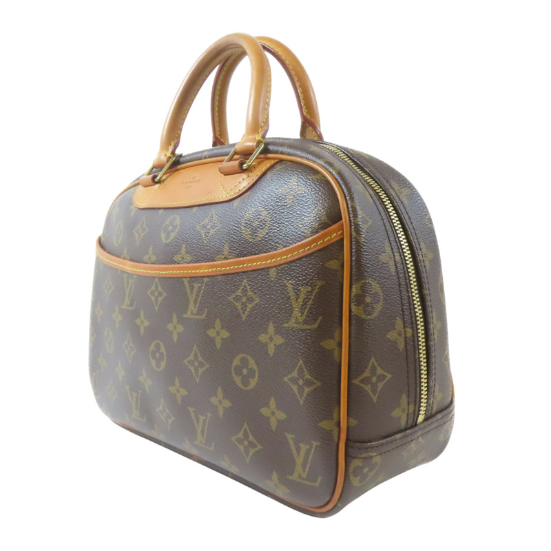 棕色 原花帆布 Trouville 手提包【LOUIS VUITTON LV 路易威登】 M42228-2