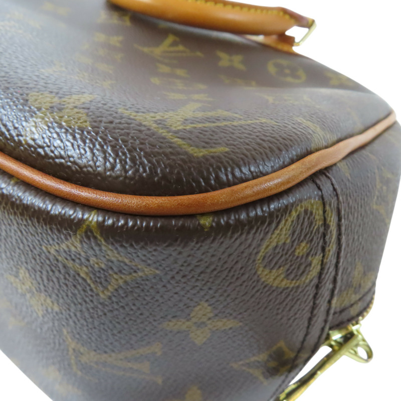 棕色 原花帆布 Trouville 手提包【LOUIS VUITTON LV 路易威登】 M42228-3