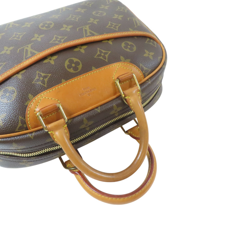 棕色 原花帆布 Trouville 手提包【LOUIS VUITTON LV 路易威登】 M42228-8