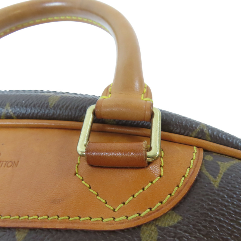 棕色 原花帆布 Trouville 手提包【LOUIS VUITTON LV 路易威登】 M42228-13