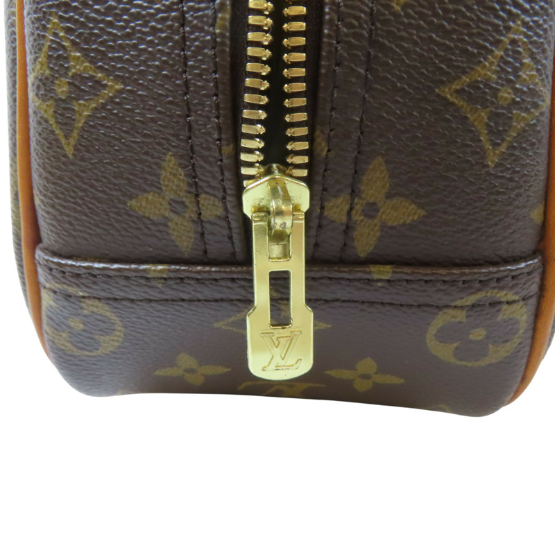 棕色 原花帆布 Trouville 手提包【LOUIS VUITTON LV 路易威登】 M42228-16