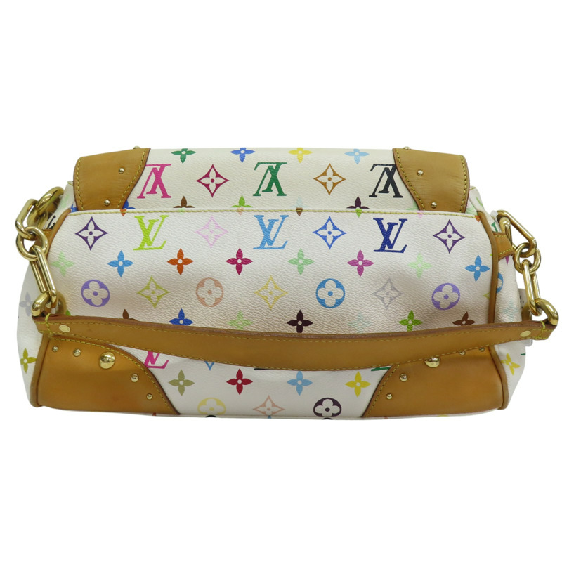 白彩 PVC帆布 Beverly MM 肩背包【LOUIS VUITTON LV 路易威登】 M40203-1