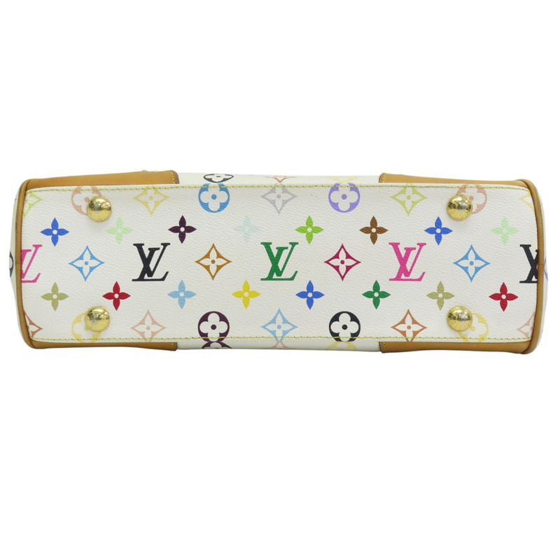 白彩 PVC帆布 Beverly MM 肩背包【LOUIS VUITTON LV 路易威登】 M40203-3
