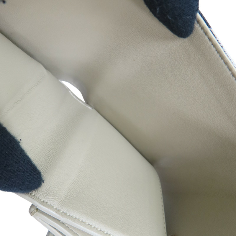 灰/藍色 格紋帆布 金扣 三折短夾 8086005【BURBERRY 巴寶莉】 8086005-6