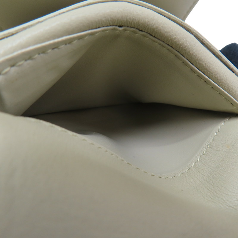 灰/藍色 格紋帆布 金扣 三折短夾 8086005【BURBERRY 巴寶莉】 8086005-8