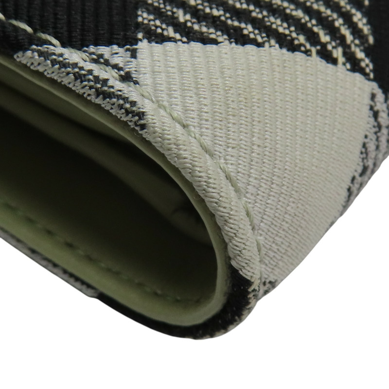 灰/藍色 格紋帆布 金扣 三折短夾 8086005【BURBERRY 巴寶莉】 8086005-12