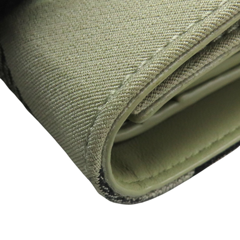 灰/藍色 格紋帆布 金扣 三折短夾 8086005【BURBERRY 巴寶莉】 8086005-13