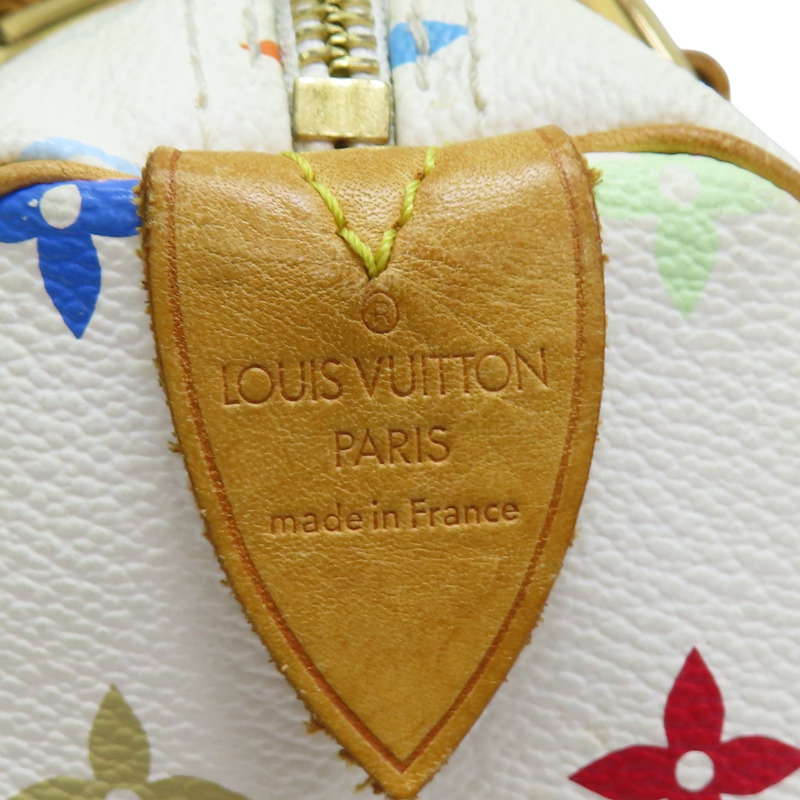 白彩 帆布 Speedy30 手提包【LOUIS VUITTON LV 路易威登】 M92643-5