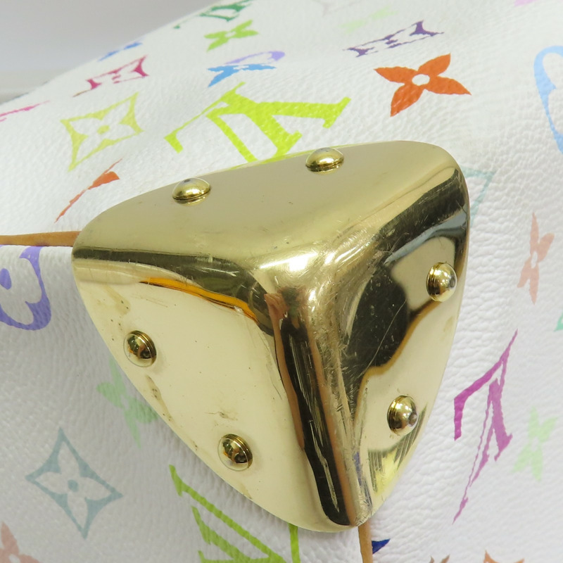 白彩 帆布 Speedy30 手提包【LOUIS VUITTON LV 路易威登】 M92643-10