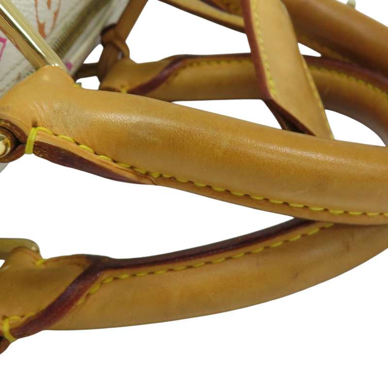 白彩 帆布 Speedy30 手提包【LOUIS VUITTON LV 路易威登】 M92643-14