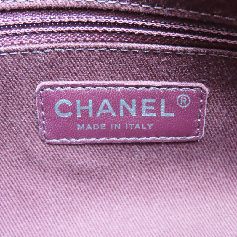 黑杏雙色 羊皮 肩背包 銀釦【CHANEL 香奈兒】-8