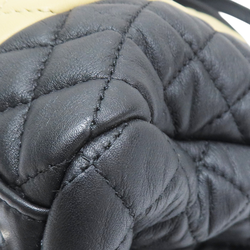 黑杏雙色 羊皮 肩背包 銀釦【CHANEL 香奈兒】-12