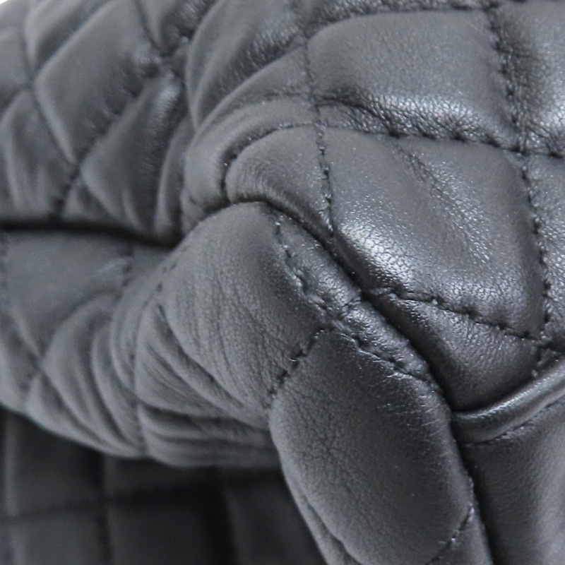 黑杏雙色 羊皮 肩背包 銀釦【CHANEL 香奈兒】-13