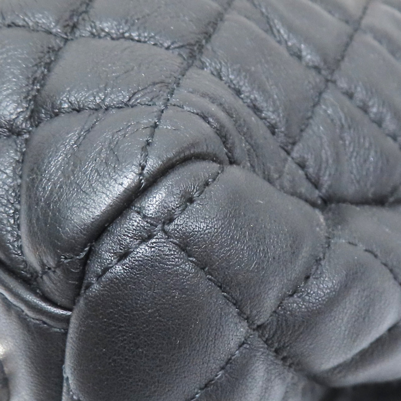 黑杏雙色 羊皮 肩背包 銀釦【CHANEL 香奈兒】-14