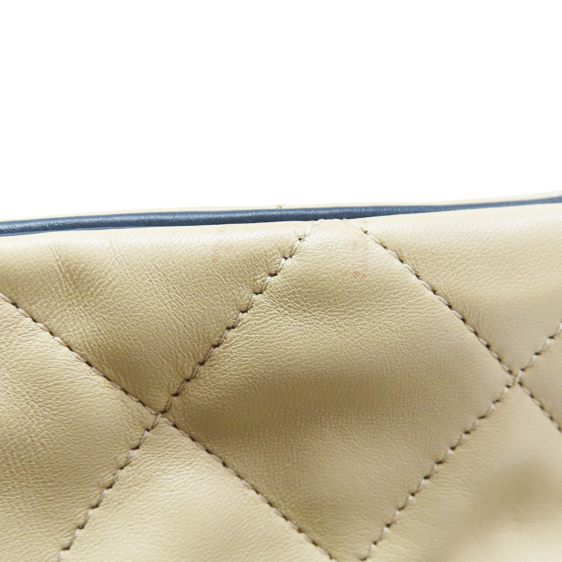 黑杏雙色 羊皮 肩背包 銀釦【CHANEL 香奈兒】-15