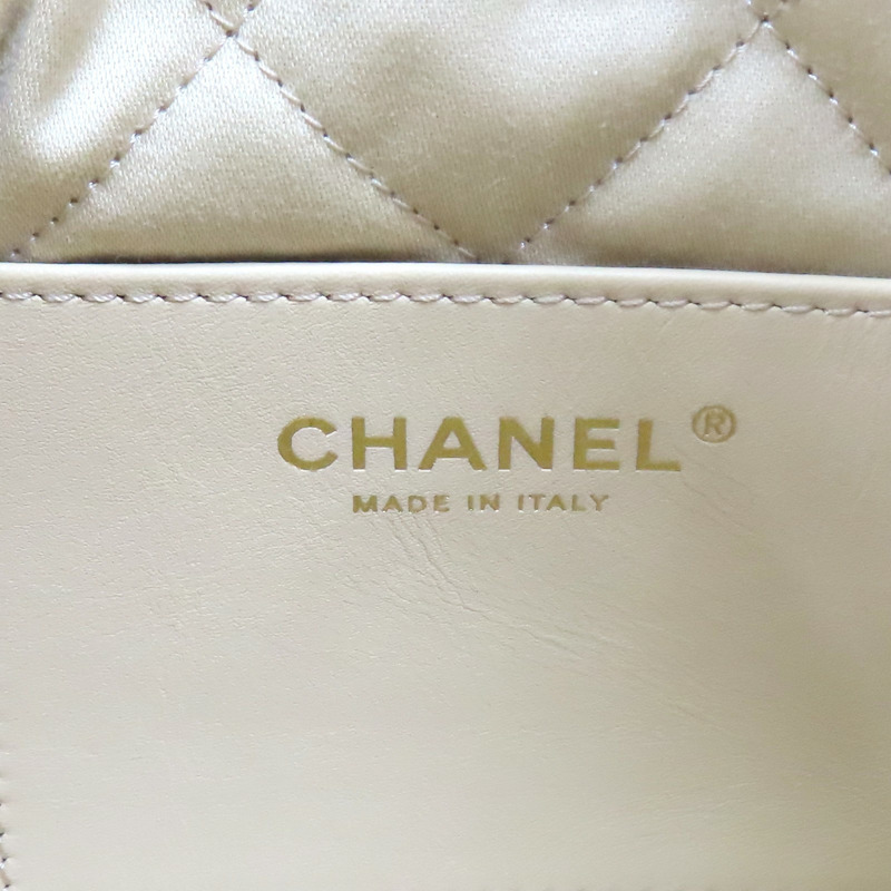 白色 菱格紋 牛皮 22 MINI 肩背包 AS3980【CHANEL 香奈兒】 AS3980-7