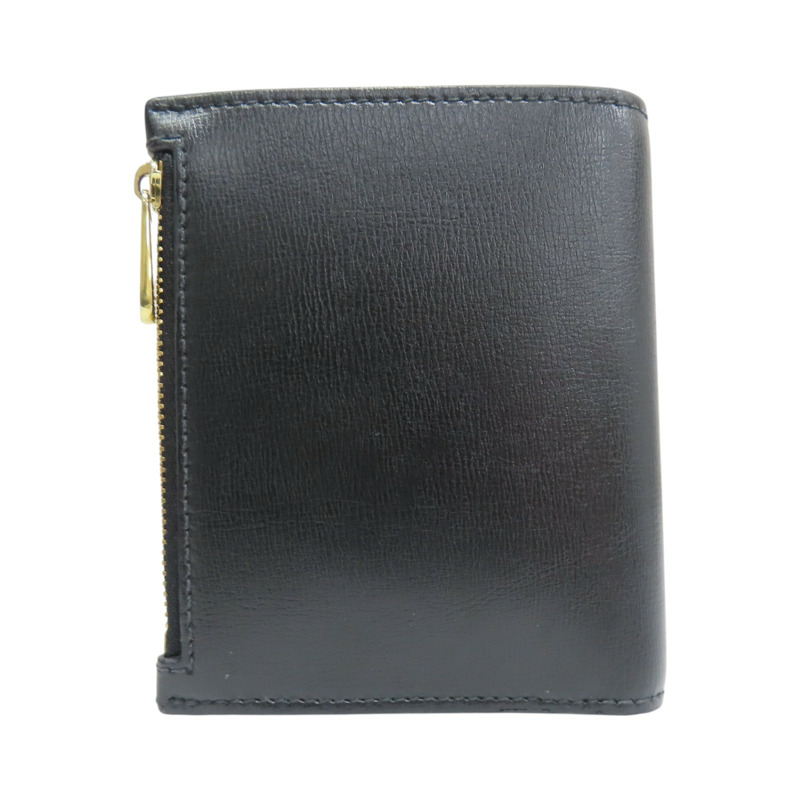 黑色 牛皮 金扣 兩折短夾【Salvatore Ferragamo 費拉格慕】-1