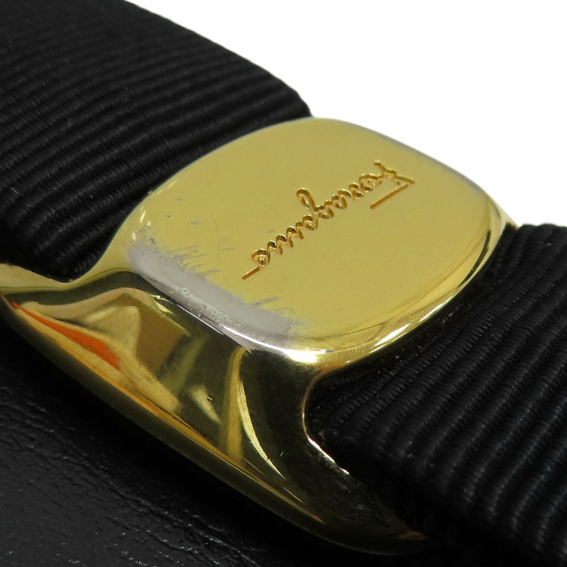 黑色 牛皮 金扣 兩折短夾【Salvatore Ferragamo 費拉格慕】-9