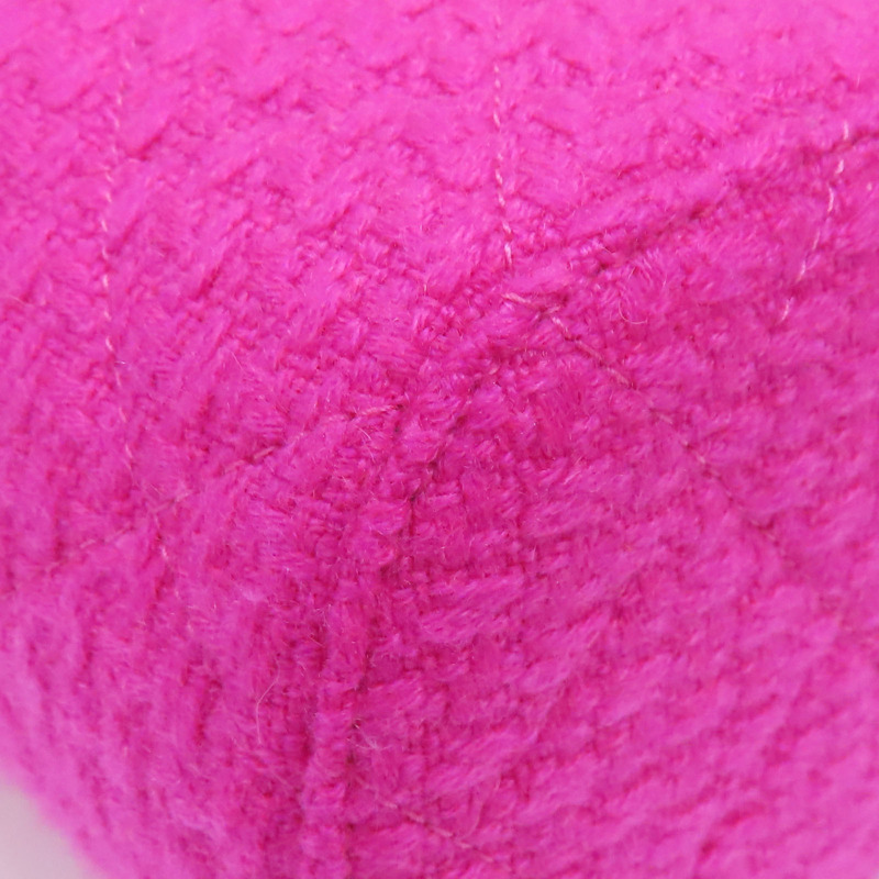 粉色 毛呢 牛皮 肩背包 金扣【CHANEL 香奈兒】-9