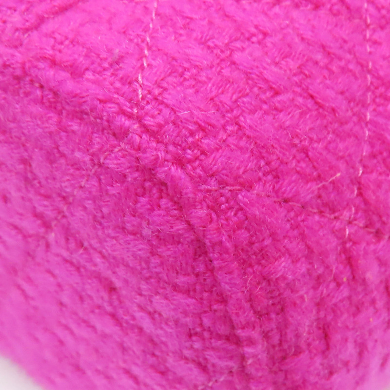 粉色 毛呢 牛皮 肩背包 金扣【CHANEL 香奈兒】-12