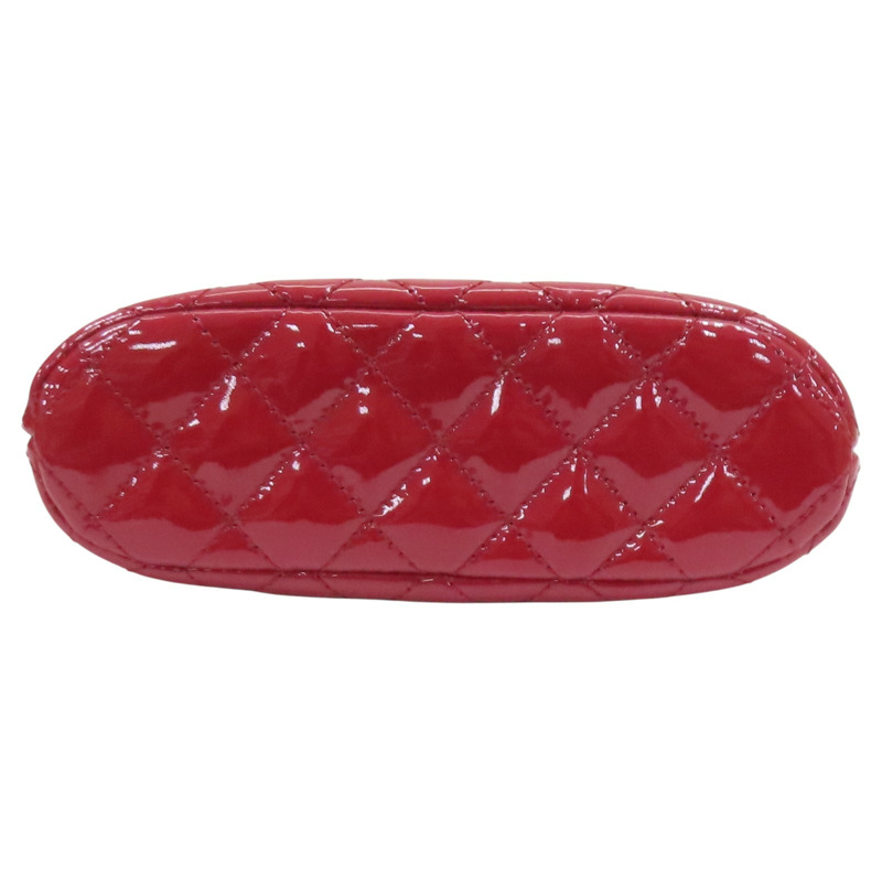 紅色 菱格紋 漆皮 Mini 肩背包【CHANEL 香奈兒】-3