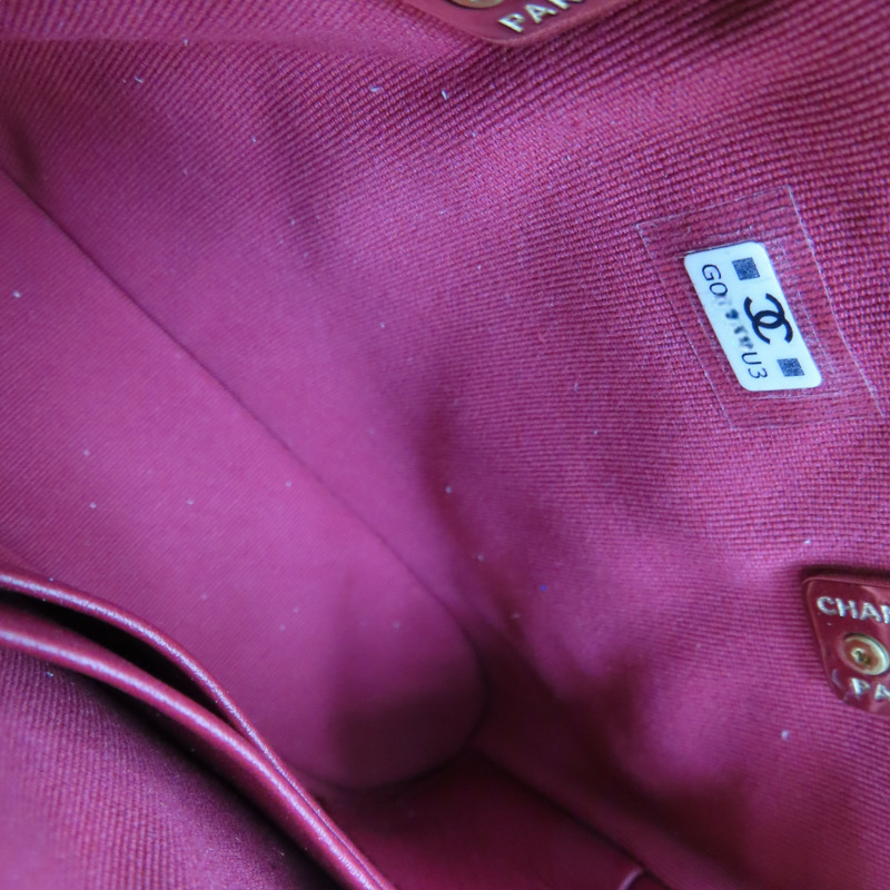 紅色 菱格紋 漆皮 Mini 肩背包【CHANEL 香奈兒】-5