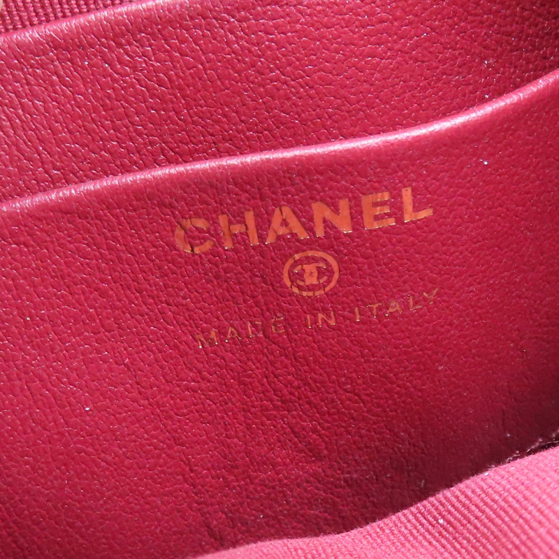 紅色 菱格紋 漆皮 Mini 肩背包【CHANEL 香奈兒】-6