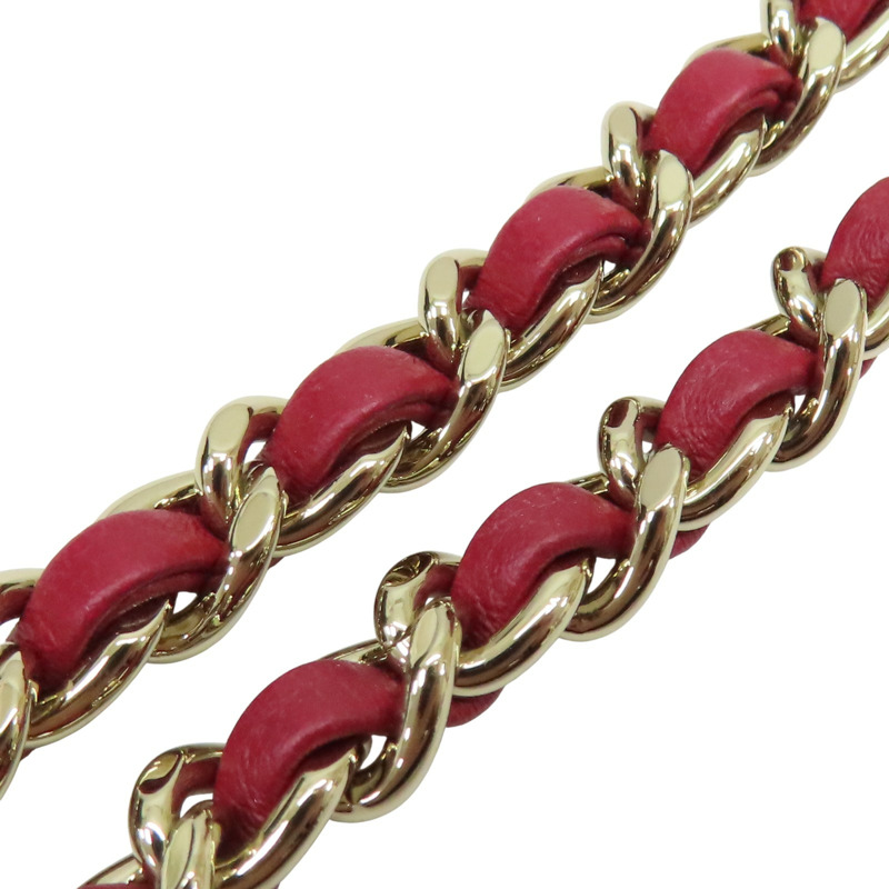 紅色 菱格紋 漆皮 Mini 肩背包【CHANEL 香奈兒】-10