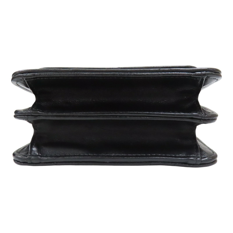 黑色 菱格紋牛皮 Mini 肩背包 【CHANEL 香奈兒】-3