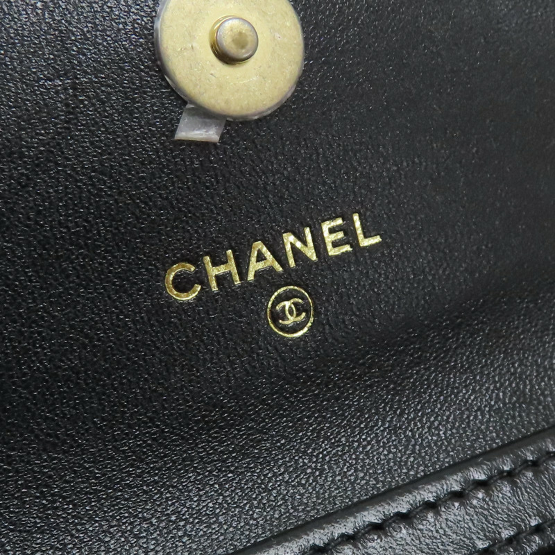 黑色 菱格紋牛皮 Mini 肩背包 【CHANEL 香奈兒】-5