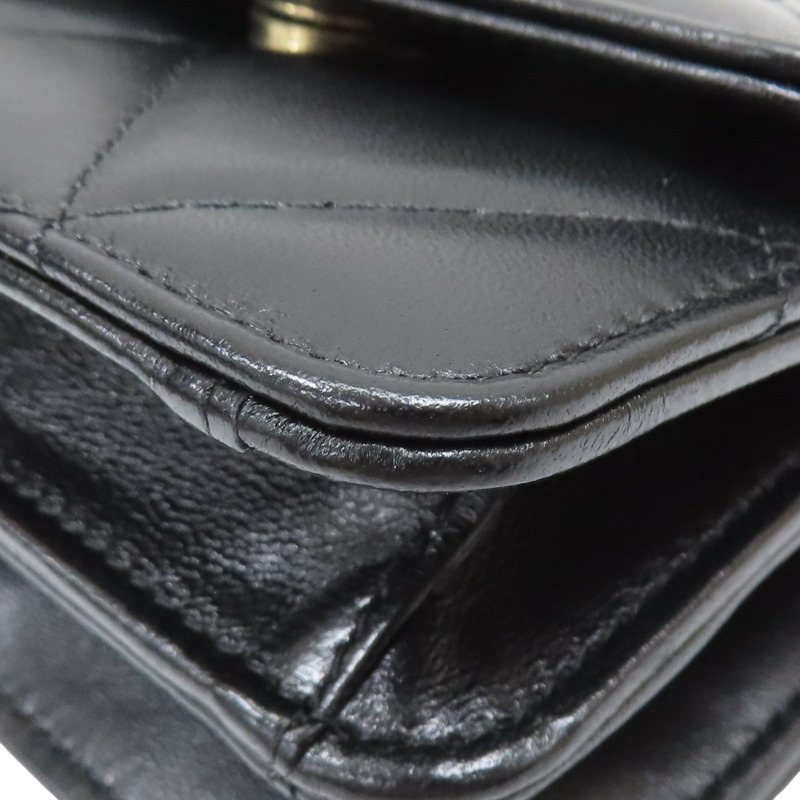 黑色 菱格紋牛皮 Mini 肩背包 【CHANEL 香奈兒】-10