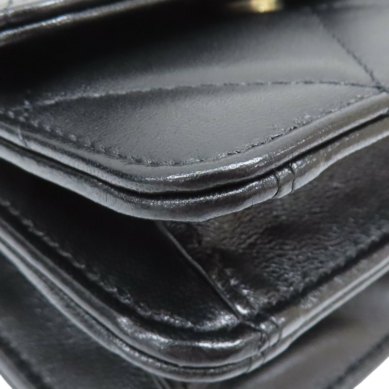 黑色 菱格紋牛皮 Mini 肩背包 【CHANEL 香奈兒】-11