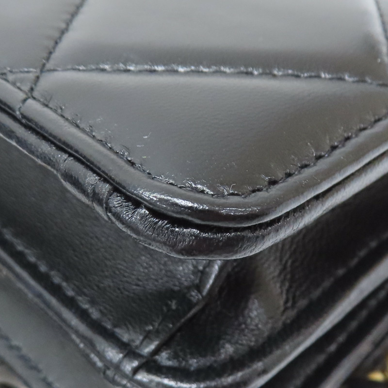 黑色 菱格紋牛皮 Mini 肩背包 【CHANEL 香奈兒】-12