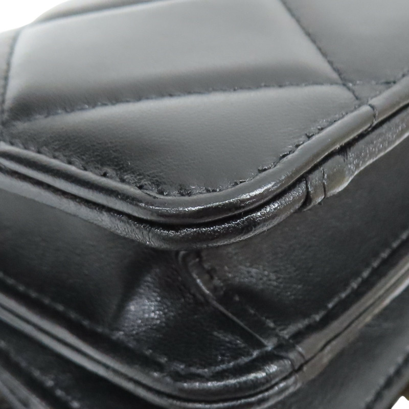 黑色 菱格紋牛皮 Mini 肩背包 【CHANEL 香奈兒】-13