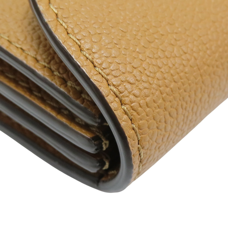 棕色 牛皮 Brillant Card Holder 金扣 零錢包【Delvaux德爾沃】 AB0402AAU-12