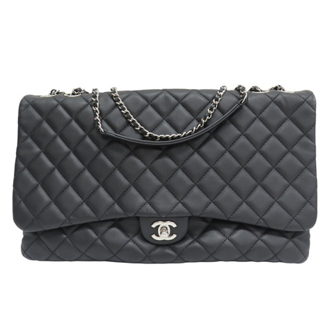 黑色 羊皮 肩背包 銀釦【CHANEL 香奈兒】