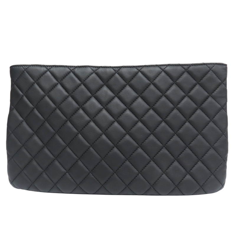 黑色 羊皮 肩背包 銀釦【CHANEL 香奈兒】-1