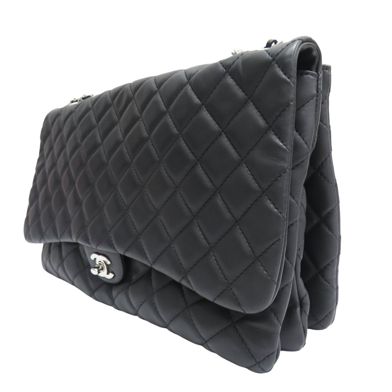 黑色 羊皮 肩背包 銀釦【CHANEL 香奈兒】-2