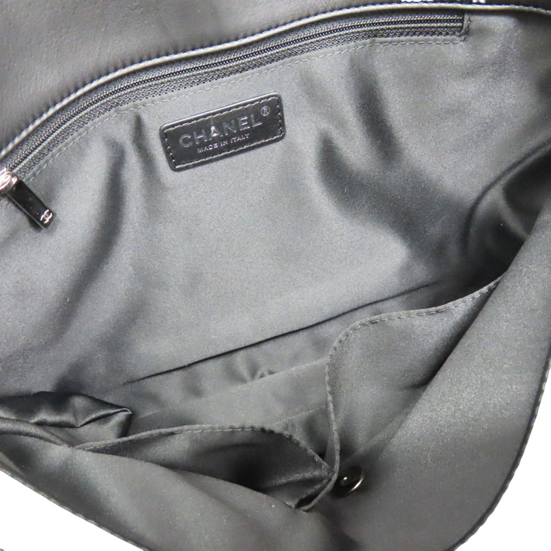 黑色 羊皮 肩背包 銀釦【CHANEL 香奈兒】-4