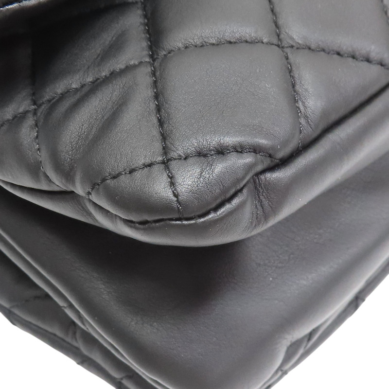 黑色 羊皮 肩背包 銀釦【CHANEL 香奈兒】-9