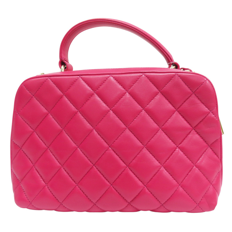 桃紅色 羊皮 Trendy CC 兩用包 金釦【CHANEL 香奈兒】 A92238-1