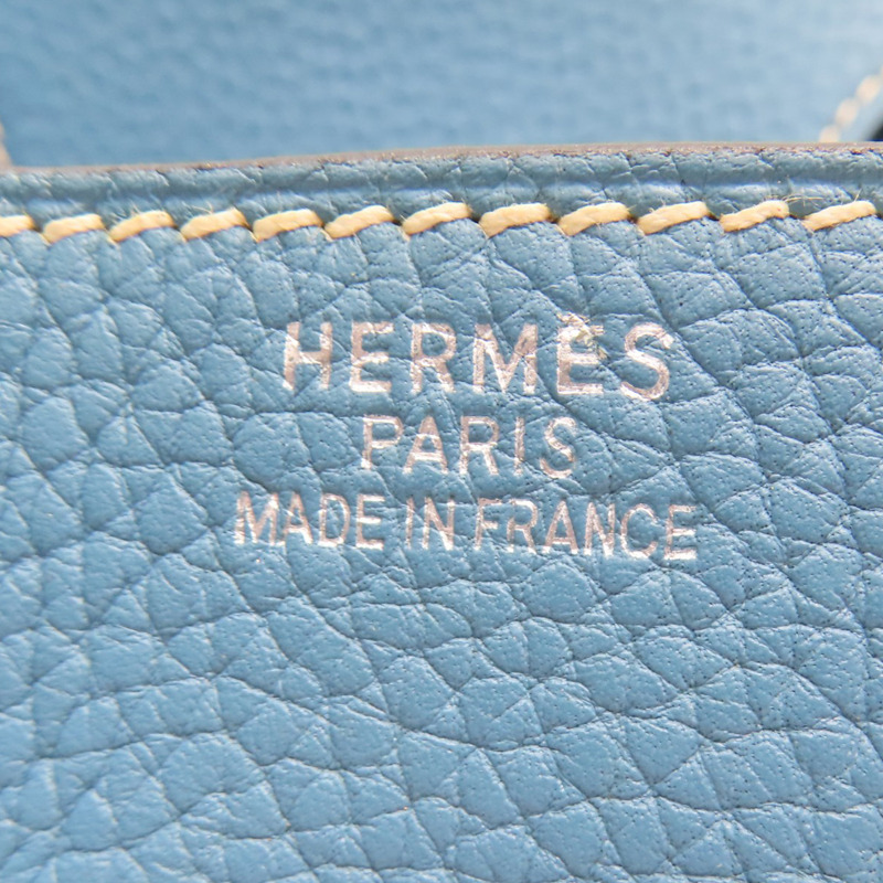 牛仔藍 牛皮 Shoulder Birkin 42 手提包 I口刻 無鎖頭【HERMES 愛馬仕】-5