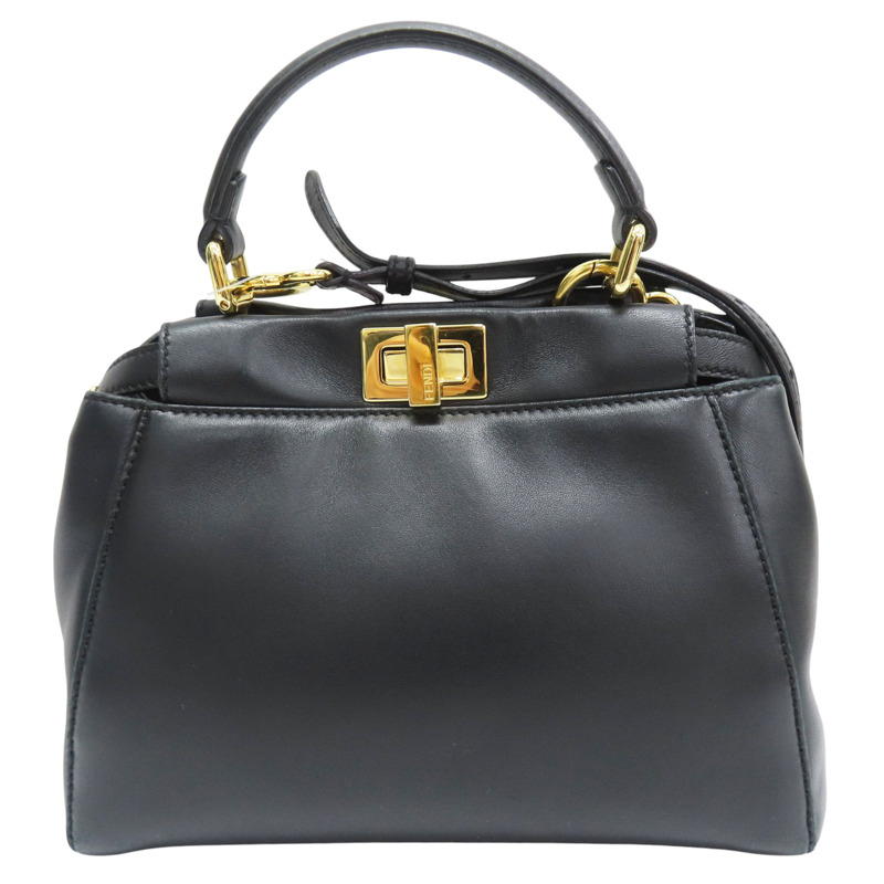 黑色 牛皮 PEEKABOO MINI 肩背包【FENDI 芬迪】 8BN244/K4P/8007-0