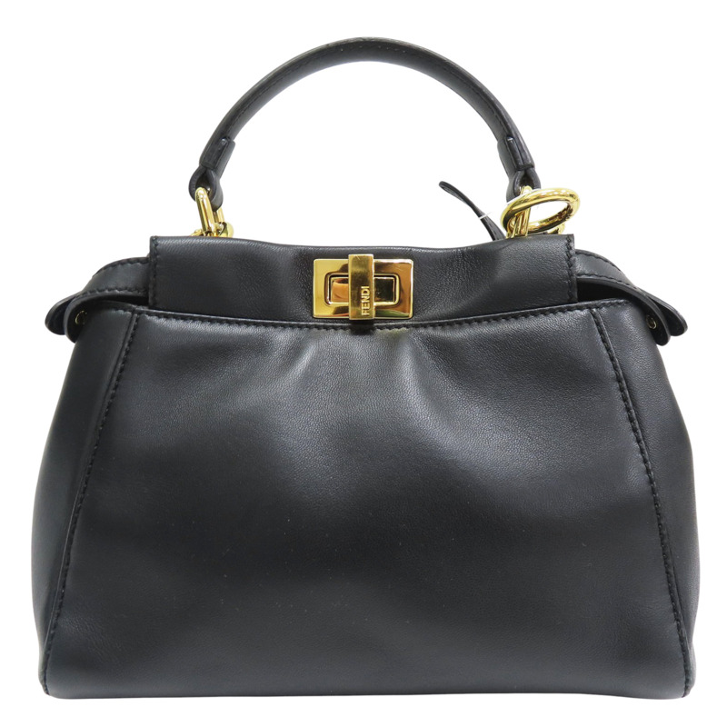黑色 牛皮 PEEKABOO MINI 肩背包【FENDI 芬迪】 8BN244/K4P/8007-1