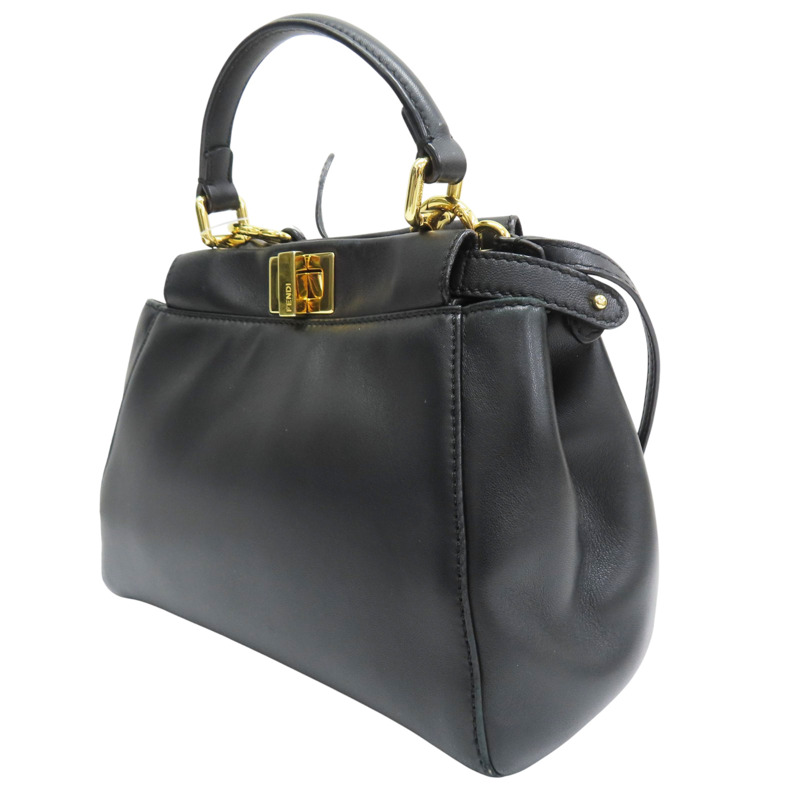 黑色 牛皮 PEEKABOO MINI 肩背包【FENDI 芬迪】 8BN244/K4P/8007-2